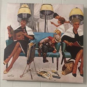 Cowboy in salon canvas